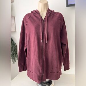 Victoria's Secret Maroon Zip-Up Hoodie